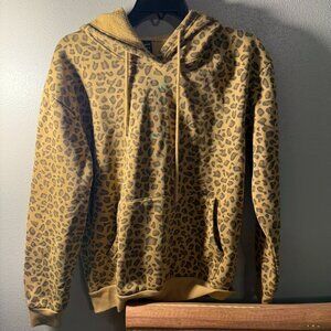 Shein Cheetah print style hoodie with kangaroo pocket